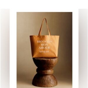 Sezane - Brooklyn Mon Amour Tan Tote Bag, never used